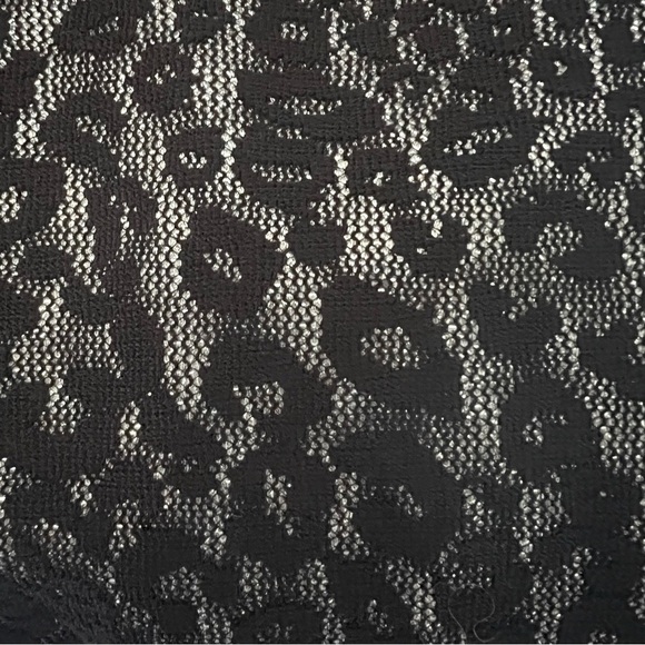 ALLY B. Elegant Black and Gray/Silver Leopard Print Dress Size 14 - Picture 6 of 6
